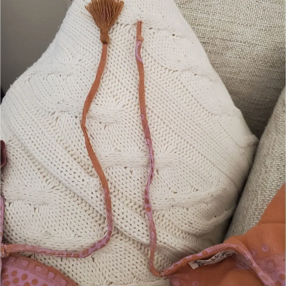 Free People On Board Bodysuit size Small in Orange/Pink